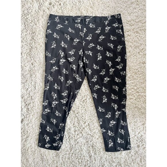 Atmosphere Black & White Floral Print Pants Size 16 - Picture 1 of 3